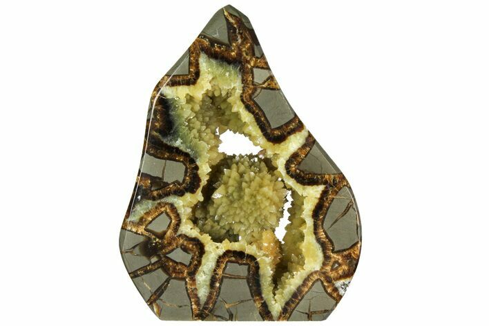 Polished Utah Septarian Sculpture - Beautiful Crystals #170000